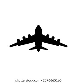 Airplane  silhouette icon vector design.