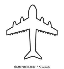 airplane silhouette isolated icon vector illustration design