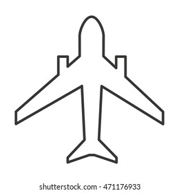 airplane silhouette isolated icon vector illustration design