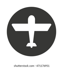 airplane silhouette isolated icon vector illustration design