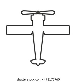 airplane silhouette isolated icon vector illustration design