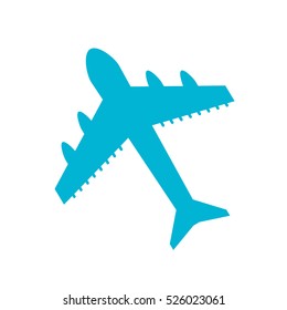 airplane silhouette isolated icon vector illustration design