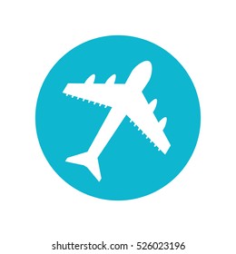 airplane silhouette isolated icon vector illustration design
