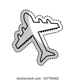 airplane silhouette isolated icon vector illustration design