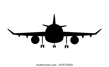 Airplane silhouette isolated on white background. vector with png.