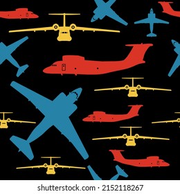 airplane silhouette seamless pattern perfect for background or wallpaper