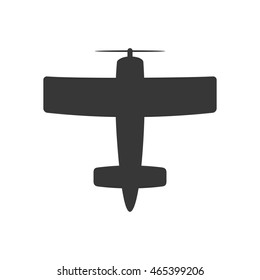 airplane silhouette travel transporation flying icon. Isolated and flat illustration. Vector graphic