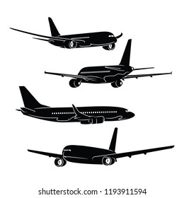 Airplane silhouette- Vector