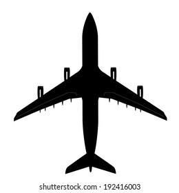 Airplane silhouette- Vector