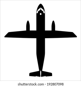 Airplane silhouette- Vector