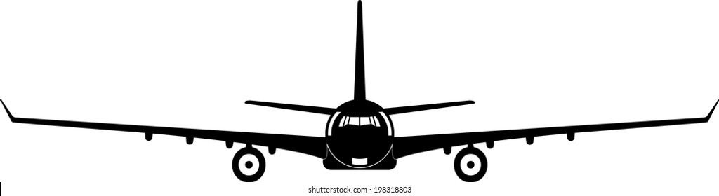 Airplane silhouette- Vector