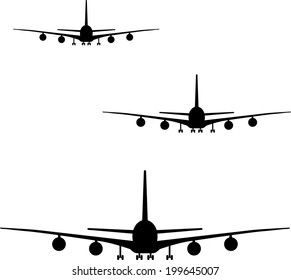 Airplane silhouette- Vector