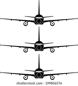 Airplane silhouette- Vector