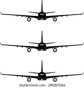 Airplane silhouette- vector