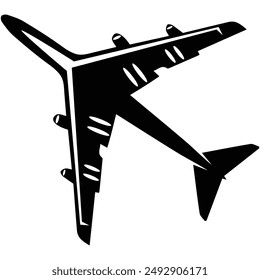 Airplane Silhouette Vector, Aircraft, airbus, jet, aeroplane outline, art, design, logo Instant Download