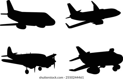 airplane silhouette vector design Aircraft