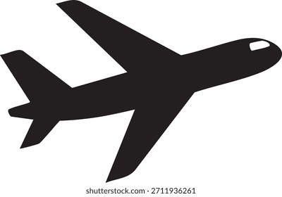 Airplane silhouette vector design white background