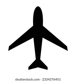 airplane silhouette vector, eps 10