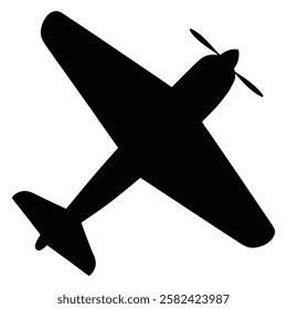  Airplane Silhouette Vector Graphic on white background