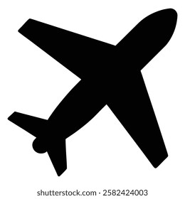  Airplane Silhouette Vector Graphic on white background