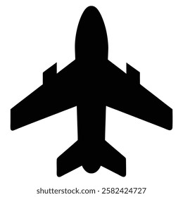  Airplane Silhouette Vector Graphic on white background