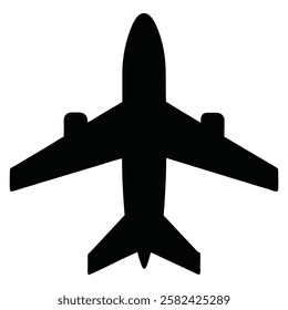  Airplane Silhouette Vector Graphic on white background