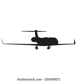 Airplane silhouette. Vector illustration