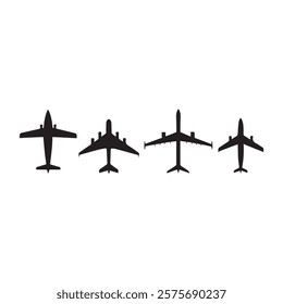 Airplane silhouette vector illustration free download