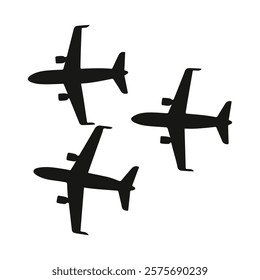 Airplane silhouette vector illustration free download