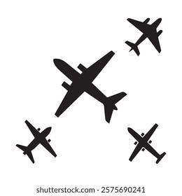 Airplane silhouette vector illustration free download