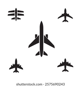 Airplane silhouette vector illustration free download