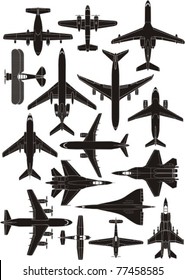 airplane silhouettes