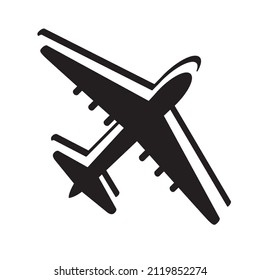 Airplane Silhoutte Icon Vector Illustration