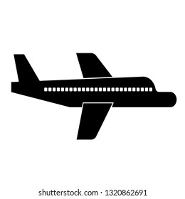 airplane simlple art geometric illustration. Icon, graphic symbol, part of image design Various transport, city transportation and machinery