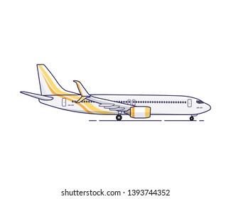 airplane simple graphic on white background