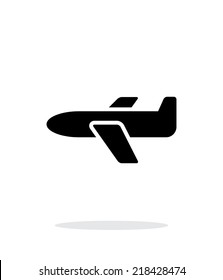 Airplane simple icon on white background. Vector illustration.