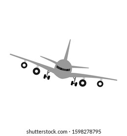 Airplane simple illustration clip art vector