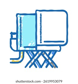 airplane simulator flight school doodle icon sketch vector. airplane simulator flight school sign. isolated symbol illustration