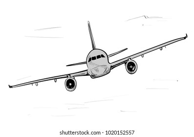 airplane in the sky