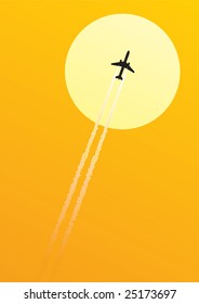 Airplane in the sky