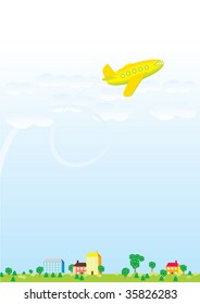 airplane sky and earth