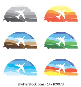 airplane in the sky icon