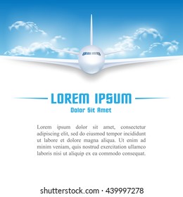 Airplane In Sky Poster Template