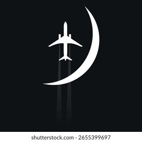 airplane in the sky vector illustration