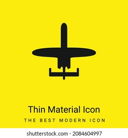Airplane Of Small Size minimal bright yellow material icon