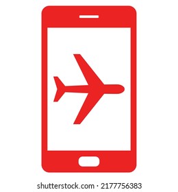 Airplane and smartphone on white