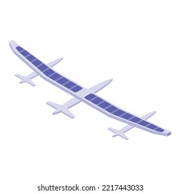 Airplane solar panel icon isometric vector. Energy cell. Power electric
