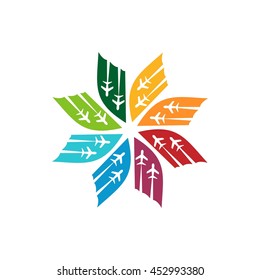 Airplane - Stock vector logo template concept illustration.