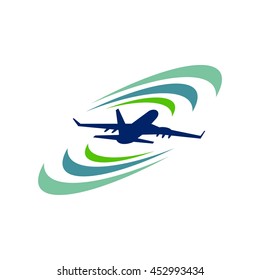 Airplane - Stock vector logo template concept illustration.