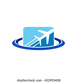 Airplane - Stock vector logo template concept illustration.